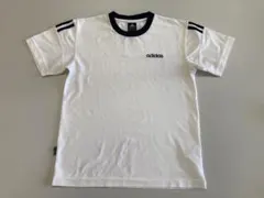 adidas アディダス　Tシャツ　白　紺
