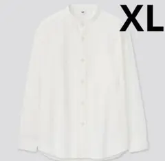 新品未使用★UNIQLOデニムオーバーサイズスタンドカラーシャツ XL
