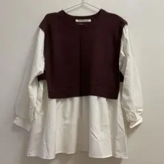 Ray Cassin レイカズン　レイヤード長袖トップス