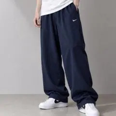 NIKE ナイキ スポーツブランド イージーパンツ バギーワイド ダークネイビー