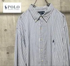 90s 00s RALPH LAURENラルフローレン　長袖 ストライプシャツ