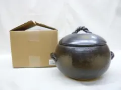 『萬古焼 釉掛け丸型ご飯釜 5合炊き』ガス用 火加減調整不要のサムネイル