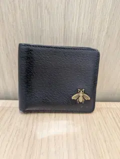 GUCCI グッチ レザー アニマリエ BEE 蜂 二つ折り財布 黒 AW52 - メルカリ