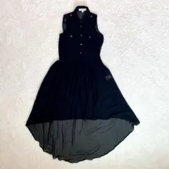 希少 マイケルコース チュニック ワンピース 黒 XS シフォン 前開き 透け感
