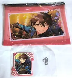 プロセカ×あんスタセガラッキーくじ　C賞クリアポーチE賞ラバーチャーム　守沢千秋