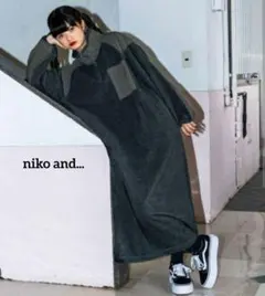 【美品】ニコアンド MODENORMCORE フリースミリタリーマキシワンピース