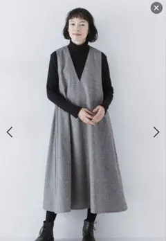 HEAVENLY ヘブンリー　ウールミックスジャンパースカート　グレー