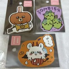 ちいかわ　スマホに貼れるサイズのステッカー　ハチワレ　うさぎ　モモンガ