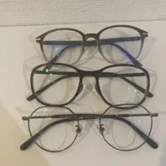 JINS Zoff 度入りメガネ3本セット　ケース付