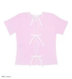 新品未使用 Katie♡LOVED BY YOU ribbon tee ピンクのサムネイル