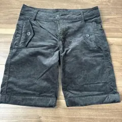 黒 コーデュロイ ショートパンツ