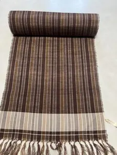☆お得品☆ 紺仁 片貝木綿 小地谷 綿反物 着尺 湯のし済み 証紙なし