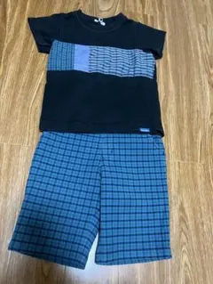 ファミリア　tシャツ　チェックパンツのセット　美品