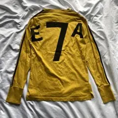 EA7 サイドライン ロゴ ロングTシャツ 長袖 イエロー