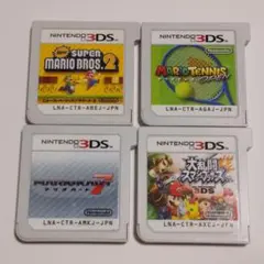 ○4本セット Newスーパーマリオブラザーズ2テニスカートスマブラ 3DSソフト