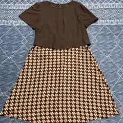 ★着用一回のみ★定価25,000円Reflect秋色ドッキングワンピース11号