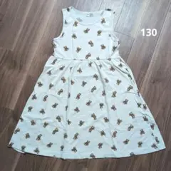 くま柄 ワンピース 130cm