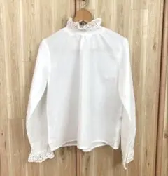 Riche glamour ハイネック ブラウス 長袖 ホワイト Mのサムネイル