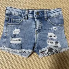 ZARA ミッキー　ショートパンツ　デニム