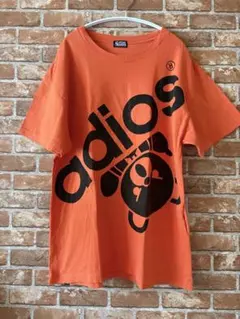 ヒステリックグラマーファックベアヒスベアオーバーサイズTシャツオレンジ