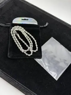 新品 ロープチェーン ネックレス シルバー サージカルステンレス 55cm付属品
