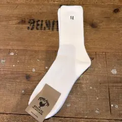 HOLLYWOOD RANCH MARKET ソックス H刺繍 オフホワイト M