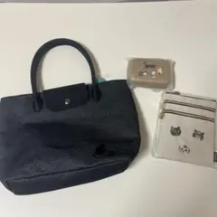 KALDI ポーチ ガジェットケース 3点セット　猫の日バッグ