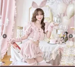 即日発送】Malymoon スイートバニーラテセットアップ （ピンク