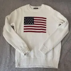 BRANDY MELVILLE アメリカ国旗　ニット　セーター　アイボリー