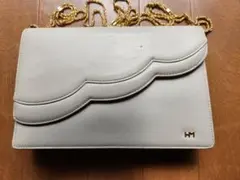 HANAE MORI ショルダーバッグ ゴールドチェーン 白のサムネイル