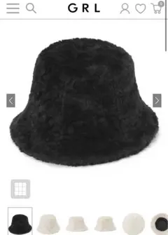 【新品未使用】ファーバケットハット[dd317]