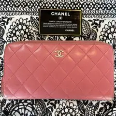 CHANEL長財布 フラワーエンボス レザー赤ピンク - メルカリ