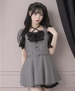 訳あり】ROJITA ツーピー風ティアードワンピース ブラック - メルカリ