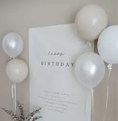 ホワイト　可愛い　くすみカラー　誕生日　飾り　風船　バルーン　ナチュラル　韓国
