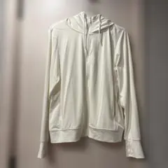 美品☆ユニクロ エアリズム UVカットメッシュパーカー Lホワイト