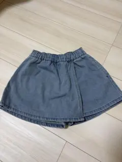 デニムパンツ　ラップキュロット　120cm