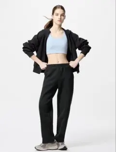 新品 25年モデル ユニクロ ドライスウェットパンツ ブラック L