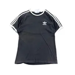 7SM5 【adidas】トレフォイル刺繍　リンガーTシャツ　古着used