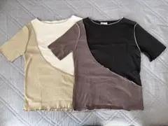 PAIR MANON 半袖 Tシャツ 2枚セット リブ素材のサムネイル