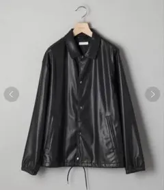 BEAUTY&YOUTH レザータッチコーチジャケット