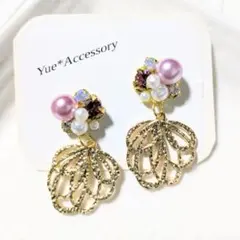 D-176　ハンドメイド☆ビジューピアス／イヤリング