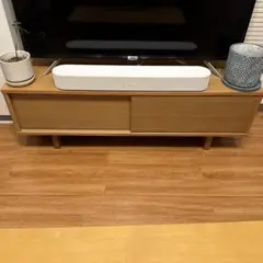 無印良品　オーク材ＡＶラック薄型（引戸）・幅１１０ｃｍ　テレビ台　北欧テイスト