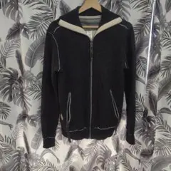 ディーゼル ダークグレー ジップアップカーディガン