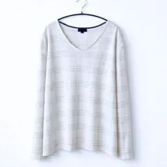 BURBERRY BLUE LABEL チェック柄　長袖カットソー　 LL