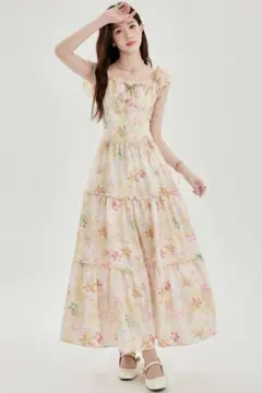 treat ürself floral vintage like dress - メルカリ