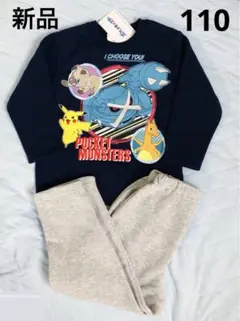 ポケモン　メタグロス　ピカチュウ　リザードン　裏起毛　長袖パジャマ　110◇新品
