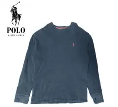 Polo Ralph Lauren ダークグレー 長袖トレーナー サーマル 黒