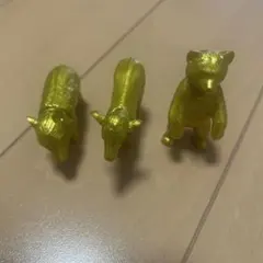 金色の豚と牛とクマのフィギュア3体セットのサムネイル