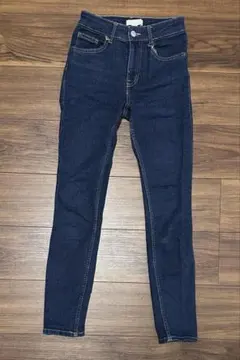 H&M スキニーデニム ダークブルー　34