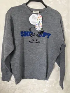PEANUTS スヌーピー刺繍 ニット スウェット 今日だけセール中